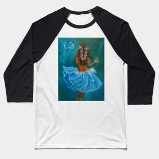 Aloha Hula Girl Baseball T-Shirt